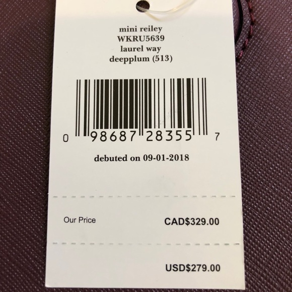 Kate Spade ♠️NWT Maroon Mini Satchel Crossbody Bag - Picture 7 of 8